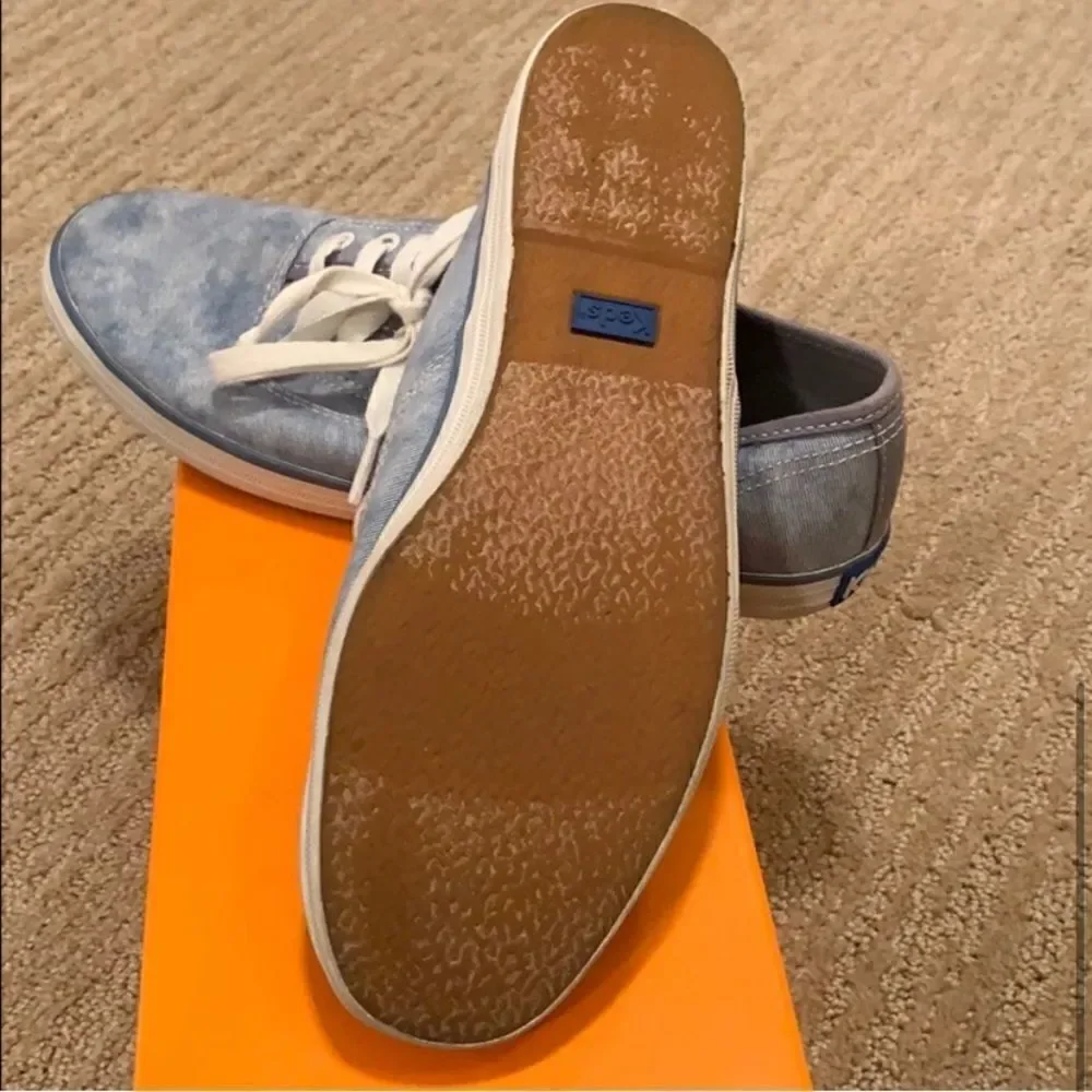Keds Custom Blue Cloud design Everyday Sneaker Shoes ~size: 8~